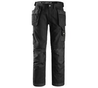 Pantalón trabajo unisex snickers canvas+ - negro - talla 60 corta