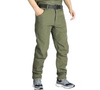Pantalones de trabajo Cargo con forro polar térmico para hombre - Pantalones impermeables con forro polar para hombre - Joggers de pierna recta Pantalones de invierno con cintura elástica Pantalones