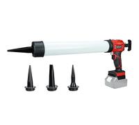 Panthem Pistola de cartucho inalámbrica compatible con batería Makita 18V, 4 velocidades de rotación ajustables, luz LED, 3 enchufes, jeringa de silicona para sellar el relleno (sin batería)