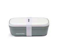 PANTONE™ - Fiambrera estilo bento Box con divisor interno y válvula de ventilación, fiambrera para oficina, escuela y universidad, recipiente hermético para el almuerzo 12 x 7 x 20,7 cm, gris
