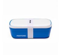 PANTONE™ - Fiambrera estilo Bento Box con separador interior y válvula de ventilación - Fiambrera para oficina, escuela y universidad - Contenedor hermético para almorzas, 12 x 7 x 20,7 cm, color azul