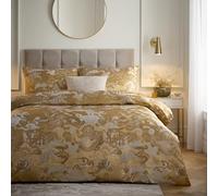 Paoletti Baransu Juego De Funda Nórdica - Lujo Jacquard Oriental Texturizada Ropa De Cama (Oro - Doble - 200x200cm)