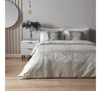 Paoletti Marble Juego De Funda Nórdica - Lujo Jacquard Abstracto Mármol Texturizada Ropa De Cama (Ostra - Doble - 200x200cm)