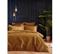 Paoletti Palmeria nórdica y Funda de Almohada Conjunto, Oro, Super Rey