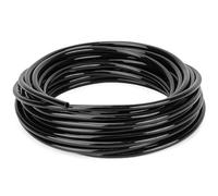 Paor - Tubo de riego de 10 metros micro negro I.D 4 mm / O.D 6 mm para riego de jardinería