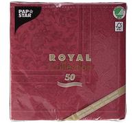PAPSTAR Servilletas ́ROYAL Collection Ornaments ́, Burdeos, usted recibirá 1 paquete, Contenido del paquete: 50 unidades