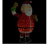 Papá Noel De Navidad Decorativo Con Leds Tela Lujosa 180 Cm Vidaxl