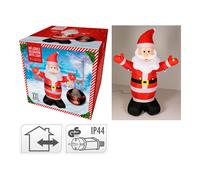 Basics Papa Noel hinchable con LED para exterior