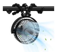 PaPaFboy Ventilador Portátil para Cochecito,Ventilador Carrito Bebe Recargable, 20 Horas 3 Velocidade 360°Rotación Baby Fan para Cochecito,Coche,Viajes,Camping