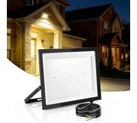 papasbox Foco LED para exteriores 500W 3000K blanco cálido | IP66 impermeable - Para jardín garaje y patio