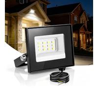 papasbox Foco LED para exteriores de 10W 6500K blanco frío | Impermeable IP66 para jardín garaje y patio