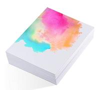 Papel de acuarela de 5 x 7 pulgadas, 60 hojas, 140 libras/300 g/m², prensa | Papel blanco, 300 g/m², para acuarela, acrílico y bocetos, uso para estudiantes y artistas