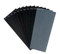 Papel de Lija 24 Pcs Lija al Agua 9 x 23 cm - Grano 120/150/180/240/320/400/600/800/1000/1500/2500/3000 - Lijas en Húmedo y Seco para Madera, Metal, Pared y Pulir Faros