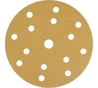 Papel de lija de 150 mm con sistema de sujeción por velcro, grano 80