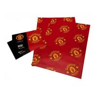 Papel de regalo con motivo del club deportivo Manchester United FC para cumpleaños de niños