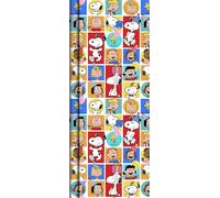 Papel de regalo de cacahuetes de Hallmark - 3 rollos de 2 metros - Papel de cacahuetes oficial con Snoopy, Charlie Brown y todos los demás Peanuts Gang