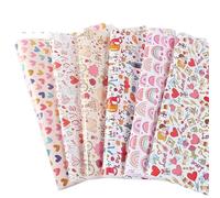 Papel De Regalo Present Wrapping Paper Sheets Set Of 6,Valentine's Day Heart Cute DIY Red,70Cm X 50Cm