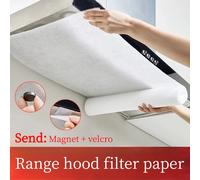 Papel Filtro Engrosado para Campana Extractora, Membrana Adhesiva de Algodón Resistente al Calor para Absorción de Grasa y Aceite de Cocina para Uso Doméstico White 46CM x 10M