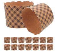 Papel Kraft Moldes para Cupcakes Pequeño 50 Piezas | Aspecto Natural y Simple, Porciones Uniformes, para Magdalenas, Chocolates, Mesas Buffet y Vitrinas