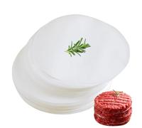 Papel Para Hamburguesas, 500 Piezas Papel Antiadherente Hamburguesas, 10cm Horno Papel Redondo para Hamburguesas, Divisor para albóndigas para Perfectos Burgers Hamburguesas,Cheeseburgers