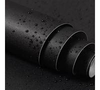 Papel pintado autoadhesivo de 30 x 200 cm con veta de madera negra para despegar y pegar - Fácil de limpiar y aplicar, mejora del grosor, duradero y que reduce burbujas para renovaciones de