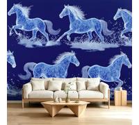 Papel pintado contemporáneo para decoración del hogar, 400 x 280 cm, diseño de animales de fantasía, caballo, mar, no tejido, para fondo de TV, sala de estar, dormitorio, habitación de los niños