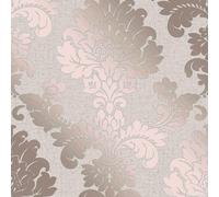 Papel Pintado Damasco Purpurina Metálico Mate Aluminio Plata Oro Rosa Y Más