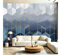 Papel pintado fotográfico cuadrícula 400 x 280 cm para sala de estar, dormitorio, habitación de los niños, pasillo u oficina, no tejido, moderno, minimalista, geométrico, decoración mural de pared