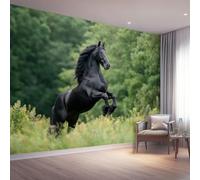 Papel pintado fotográfico de 300 x 210 cm, murales de pared con animales de pastizales, caballos, paisajes naturales, no tejidos, papel tapiz fotográfico grande para sala de estar, dormitorio, cocina