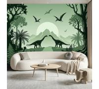 Papel pintado fotográfico de dinosaurio de animales de la selva, 400 x 280 cm, mural de pared no tejido para dormitorio de niños, oficina, decoración del hogar, paisaje retro para sala de estar, sofá