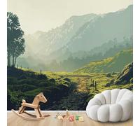 Papel pintado fotográfico Paisaje Bosque Montañas No tejido Moderno Sala de estar Dormitorio Habitación infantil Decoración de pared Papel pintado Motivo, 430cmx300cm Pegatinas - Cuadro sin marco - Pó