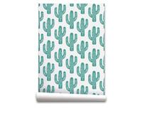 Papel pintado infantil cactus cactus - verde - 1 rollo 55 x 300 cm