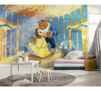 Dormitorio Niña Disney Pintado 3.7x2.5m Pared Grande Mural la Bella y la Bestia