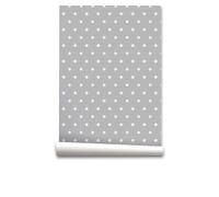 Papel pintado infantil estrellitas estrellitas - gris - 1 rollo 55 x 300 cm