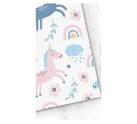 Papel pintado infantil unicornios unicornios - multicolor - 1 rollo 55 x 300 cm