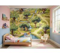 Disney Mural Fotográfico Para Pared Winnie The Pooh Papel Tapiz Verde