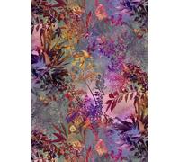 Papel Pintado Mural Floral 184x254cm Para Dormitorio Morado Rosa Oscuro Flores