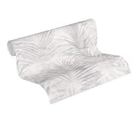 Papel Pintado Palmeras Neue Bude 2.0 Ed.II Papel pintado tejido no tejido 10.05 m x 0.53 m Gris Blanco Crema Fabricado en Alemania de A.S. Création 374115 37411-5