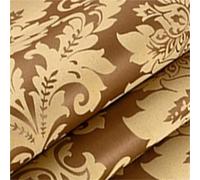 Papel Pintado Pared Papel tapiz de damasco en relieve 3D for dormitorio, sala estar, papel con textura y estampado floral, decoración del hogar para Mueble
