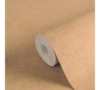 Papel Pintado Uni Con Estructura Ligera En Aspecto Textil - Marrón, Beige