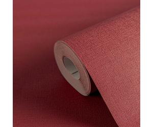 Papel Pintado Uni En Aspecto Textil - Rojo
