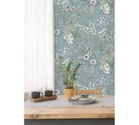 Papel pintado vinílico ecológico lavable flores y plantas hojas silvestres - Marseille 679382 de GAULAN - Rollo de 10 m x 0,53 m Brown 10m x 0.53m roll