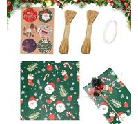 Papel Regalo Navideño en Rollos 6 Rollos 50x70 cm Festivo Mono Gracioso | Set de Papel Navideño Reciclable para Envolver Para Navidad, cumpleaños, Año Nuevo y fiestas Conjunto 2