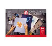 Papel Talens - Bloc de Papel Tonalizado Mezcla de Colores Frío A3 42x29.7cm - 180g 50 Hojas - Alta Calidad 15% Algodón 20% Reciclado - Para Lápices Pasteles Témperas Tintas Acrílicos Carboncillo
