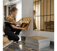 Papel Tapiz Autoadhesivo con Textura Reflectante de Espejo, 5/10 Piezas, Adhesivos 3D para Pared, Decoración del Hogar rose gold 5pcs