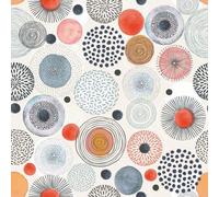 Papel tapiz autoadhesivo de PVC con diseño circular – 44,5 cm x 3 m, impermeable, resistente a los arañazos, con colores duraderos, decoración botánica para una versátil decoración de interiores