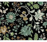 Papel tapiz autoadhesivo de PVC vinílico Unyqoos® – diseño de flores verdes, 44,5 cm x 3 m, resistente al agua y a los arañazos, se puede despegar y reutilizar, aislante y aislante acústico, para pare