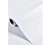Papel tapiz autoadhesivo impermeable y extraíble para renovación de muebles, decoración de grano de madera blanca de vinilo de 30cm/40cm/50cm baimuwen 40cmx500cm