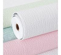 Papel tapiz con textura de lino 3D, pegatina de pared gruesa colorida a prueba de humedad, decoración del hogar, sala de estar, dormitorio, papel tapiz impermeable white beige 1pcs 50cmX10m
