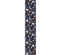 Papel tapiz de fibra textil con adhesivo preaplicado – FLORES BLANCAS Y NARANJAS – 1 rollo de 300 x 60 cm